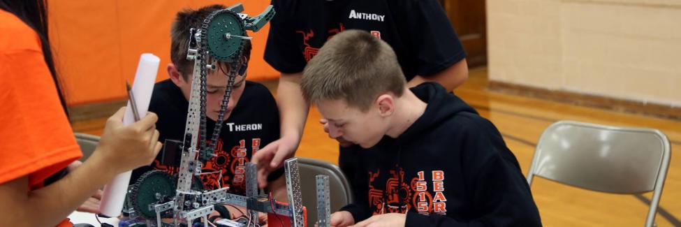 Ubly Robotics Team Members Working