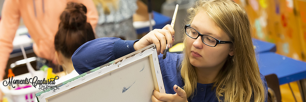 Student in Art Class